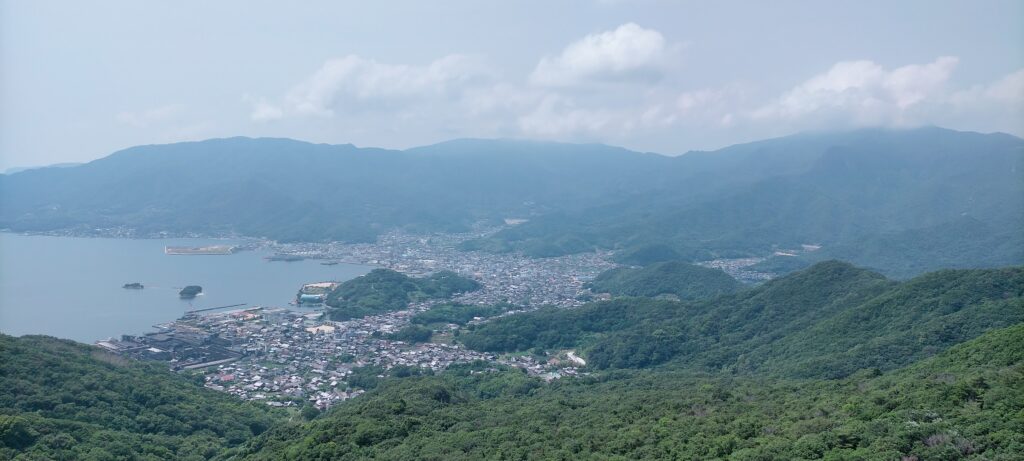 小豆島の山の上の眺望